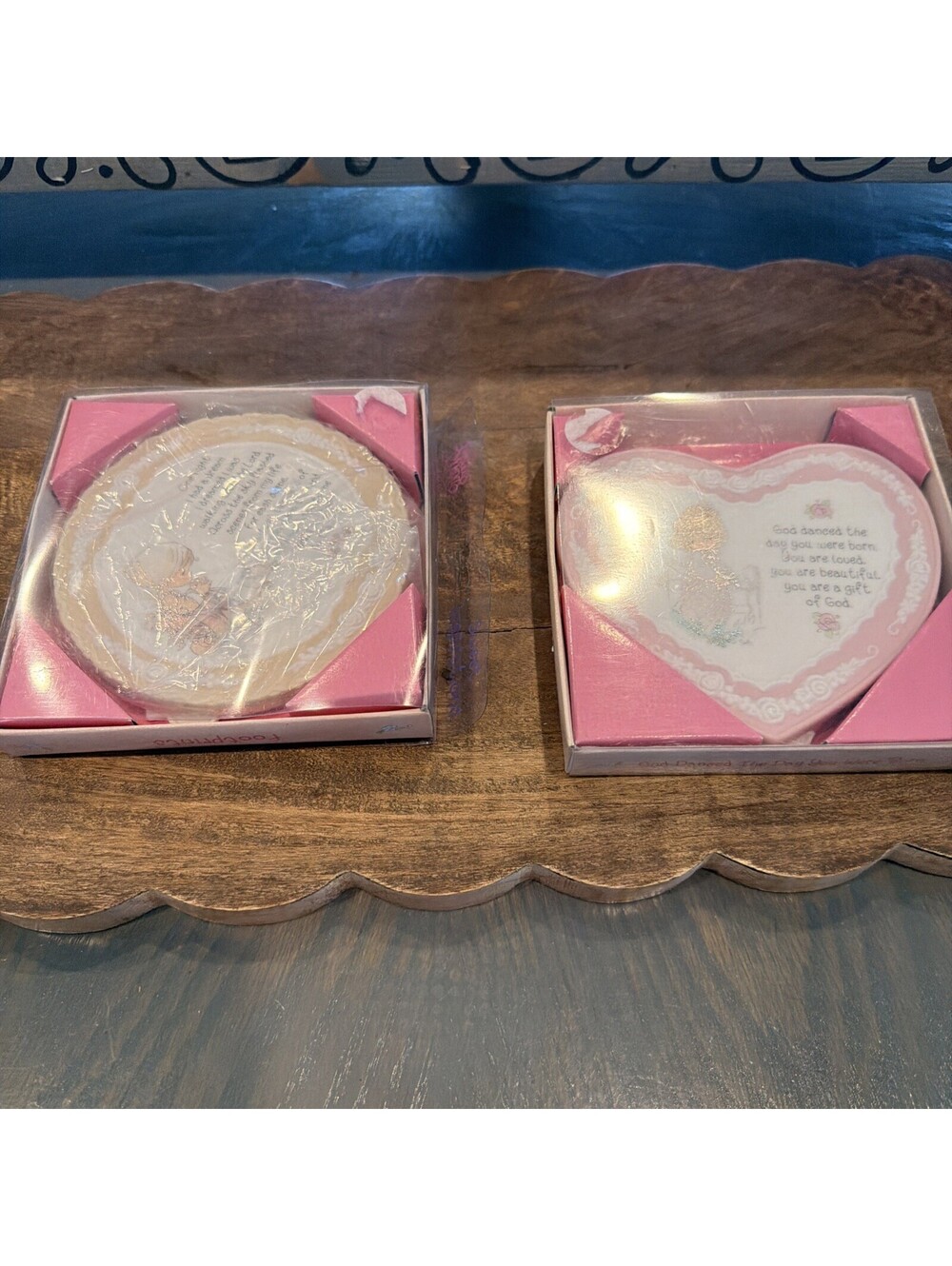 Lot Of 2 Precious Moments, Footprints And God danced The Day You Were Born